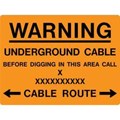 Model OSHA Warning Sign - Warning Underground Cable